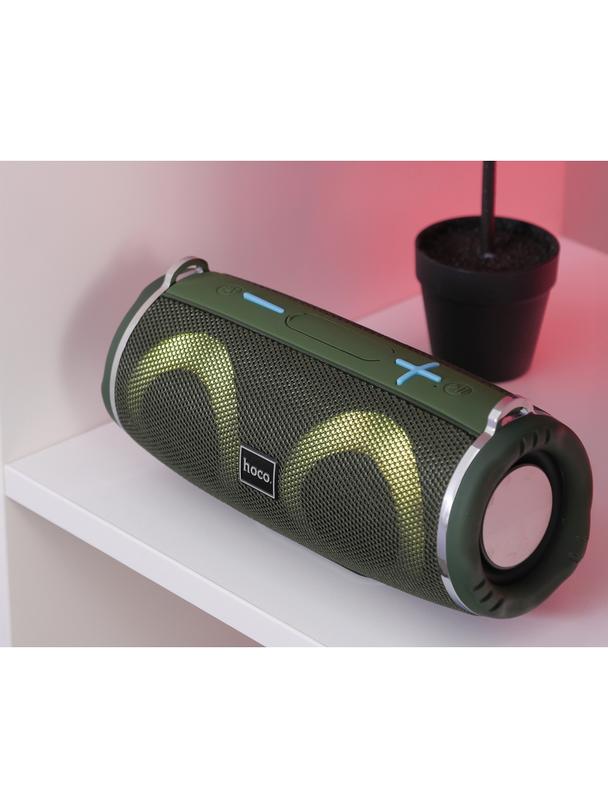 Głośnik bluetooth LED 2 x 5W 2h Hoco HC12 zielony