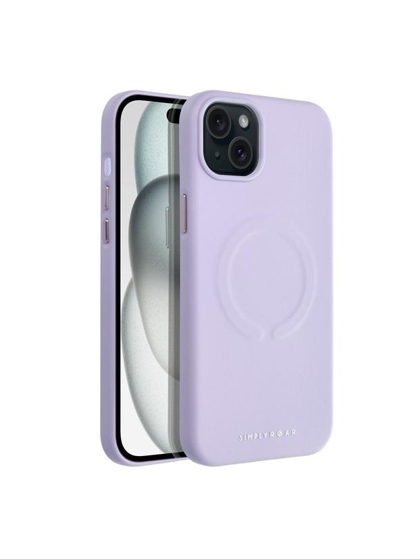 ROAR futerał LEATHER MAG kompatybilny z MagSafe do IPHONE 15 Plus Fioletowy