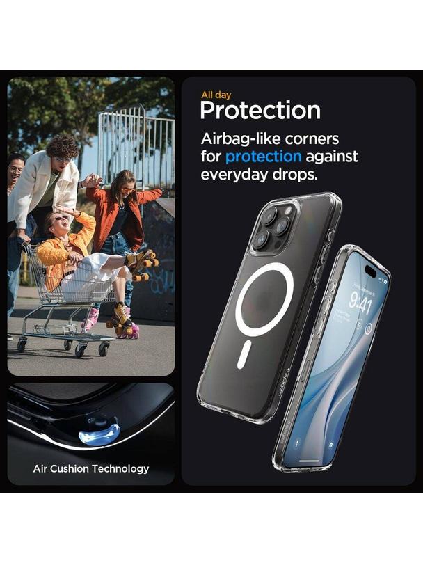 SPIGEN futerał ULTRA HYBRID MAG kompatybilny z MagSafe do IPHONE 16 Pro frost clear