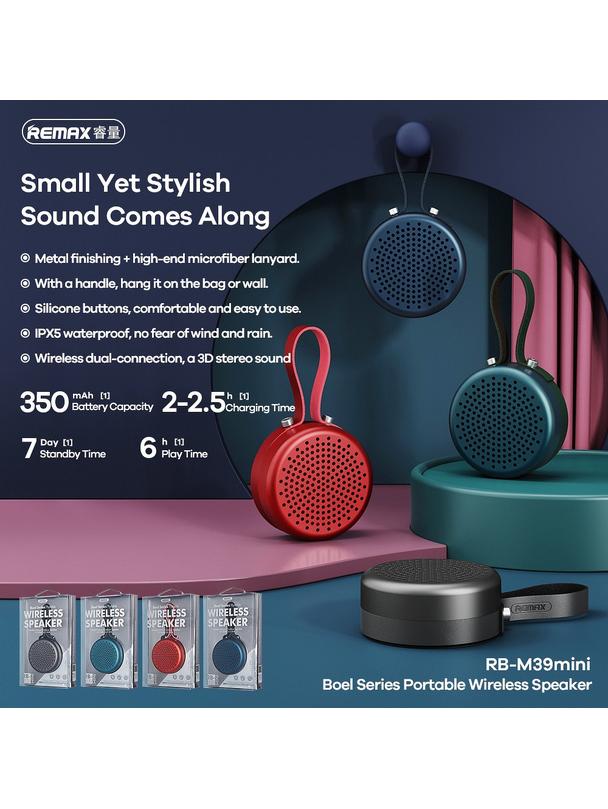 REMAX głośnik bluetooth RB-M39 mini czerwony