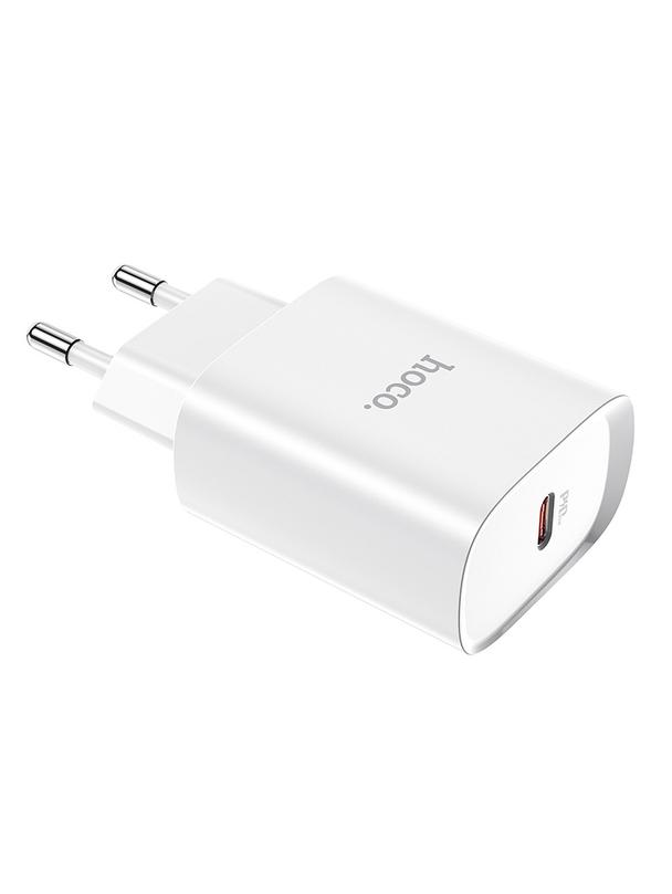 Ładowarka sieciowa do telefonu Hoco USB C PD 20W N14 biała