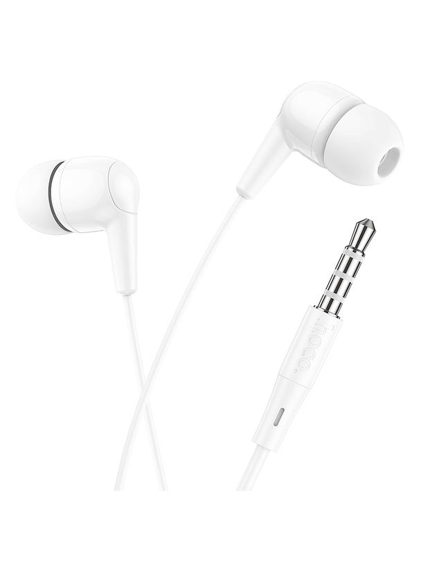 Słuchawki przewodowe douszne USB C Hoco M97 białe