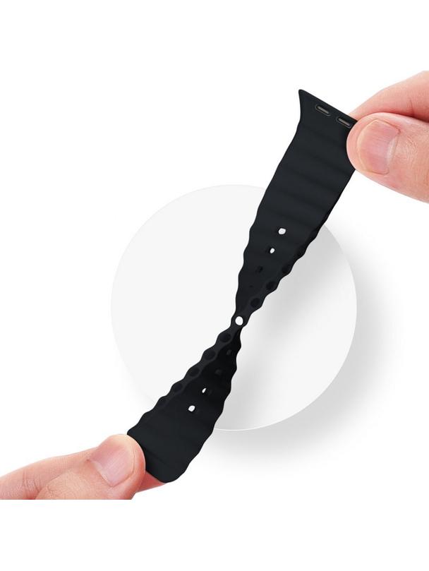 DUX DUCIS pasek OCEAN WAVE silikonowy do Apple Watch 38 / 40 / 41 mm grafitowy