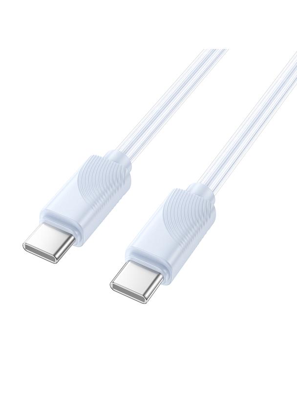 Kabel USB C do USB C Hoco 3A 60W 1 m X114 niebieski