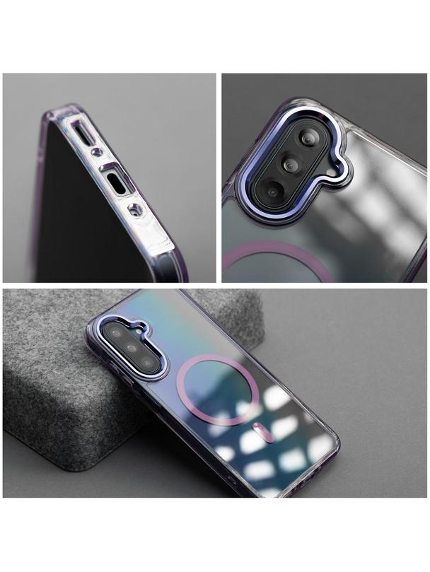 Futerał FRAME CLEAR HYBRID MAG COVER kompatybilny z MagSafe do SAMSUNG S26 Ultra fioletowy