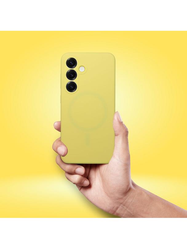 Futerał SILICONE 2mm do HONOR 400 SMART kompatybilny z MagSafe żółty