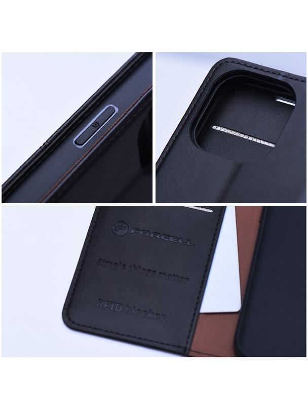 Pokrowiec na Samsung S25 Forcell F-Protect RFID Blocker Book czarny