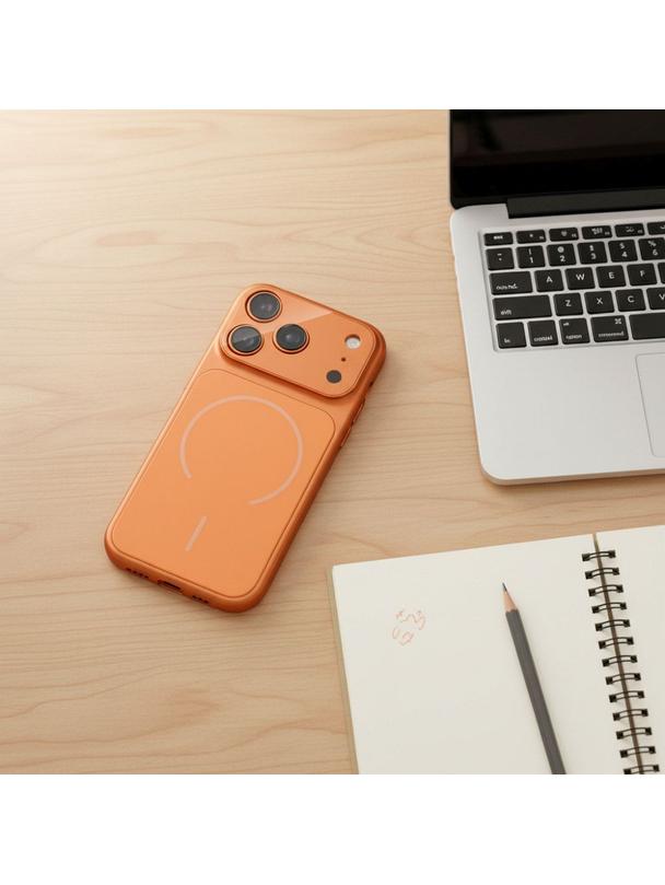 Futerał MAKE 17 kompatybilny z MagSafe do IPHONE 15 pomarańczowy