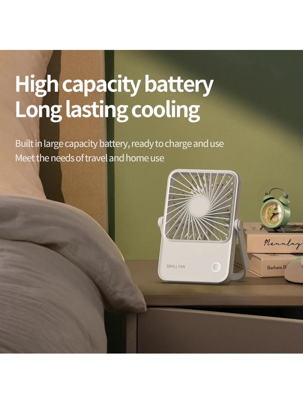 Wentylator / wiatrak biurkowy z regulowaną podstawką HX-122 beżowy