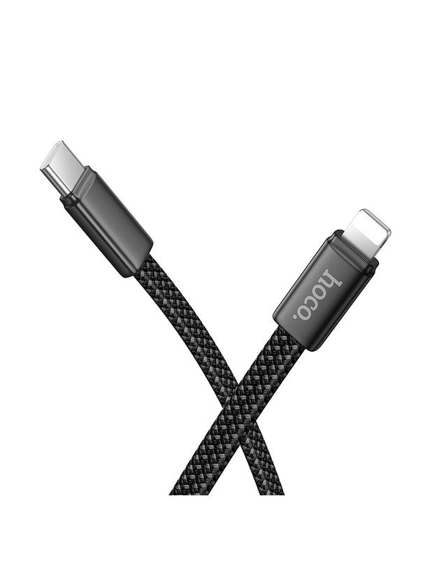 Kabel USB C do USB C Hoco 3A 60W płaski 1 m X125 biały