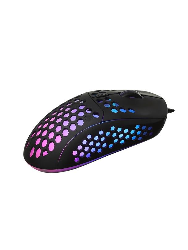 ART myszka komputerowa przewodowa USB A 6400 dpi podświetlana AM-99 czarna