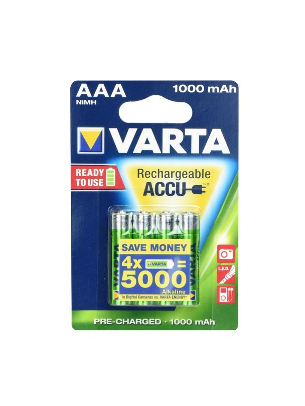 VARTA bateria akumulatorowa R3 (AAA) 1000 mAH ready to use 4 szt