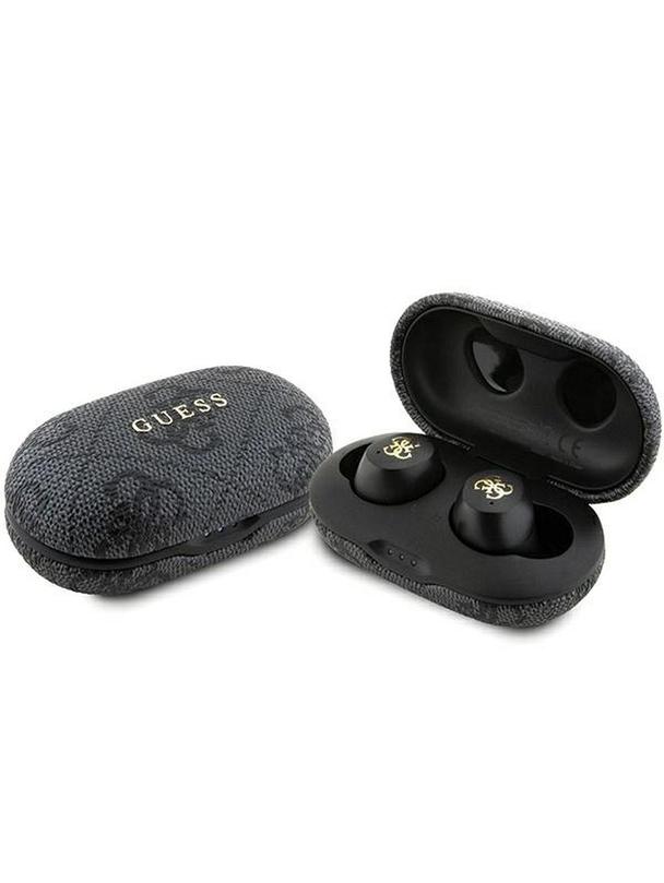 GUESS słuchawki bezprzewodowe bluetooth TWS ENC + stacja dokująca GUTWSP4EGK (4G Metal) czarne