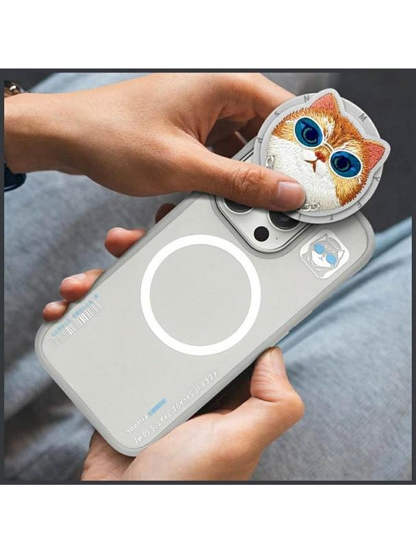 NIMMY futerał GLASSES COOL CAT kompatybilny z MagSafe do IPHONE 16 Pro Max szary