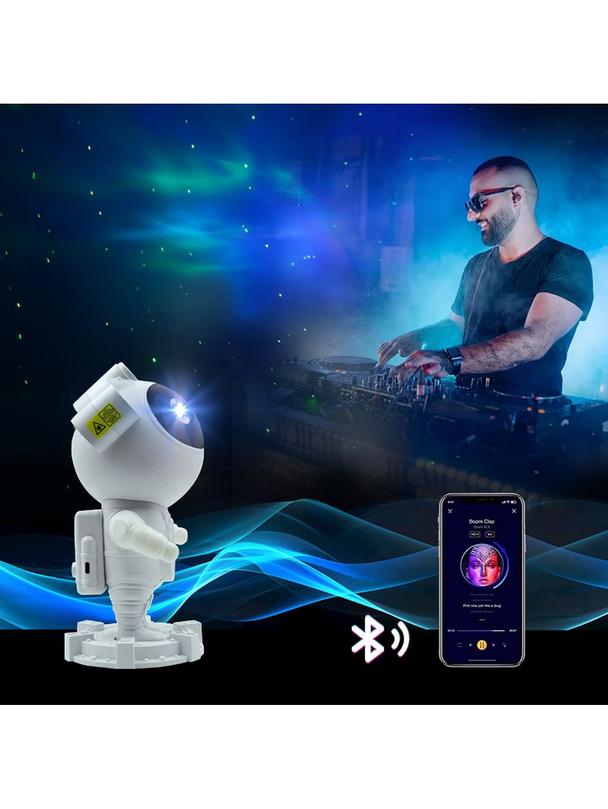 Projektor gwiazd astronauta z głośnikiem bluetooth X2502 zielony