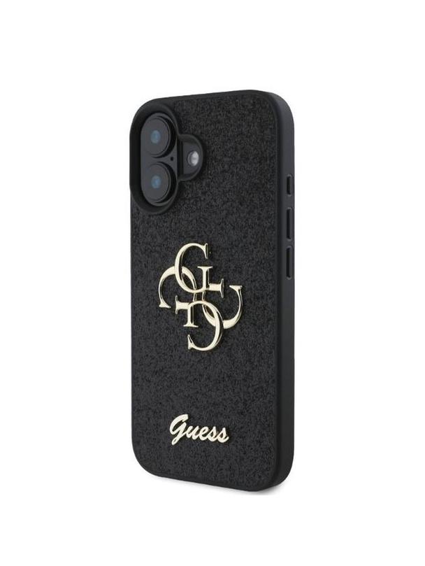 GUESS futerał do IPHONE 16 GUHCP16SHG4SGK (Fixed Glitter Big 4G) czarny