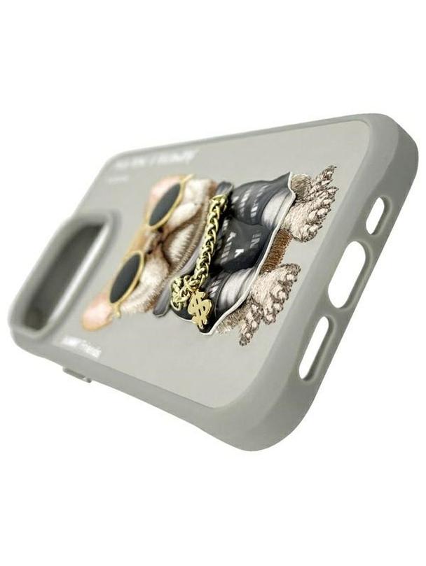 NIMMY futerał GLASSES COOL DOG do IPHONE 15 Pro szary
