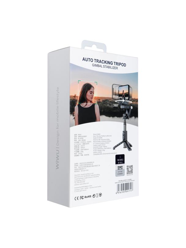 WiWU - Selfie stick Wi-SE006 z funcją tripoda, stabilizacji obrazu i auto śledzenia