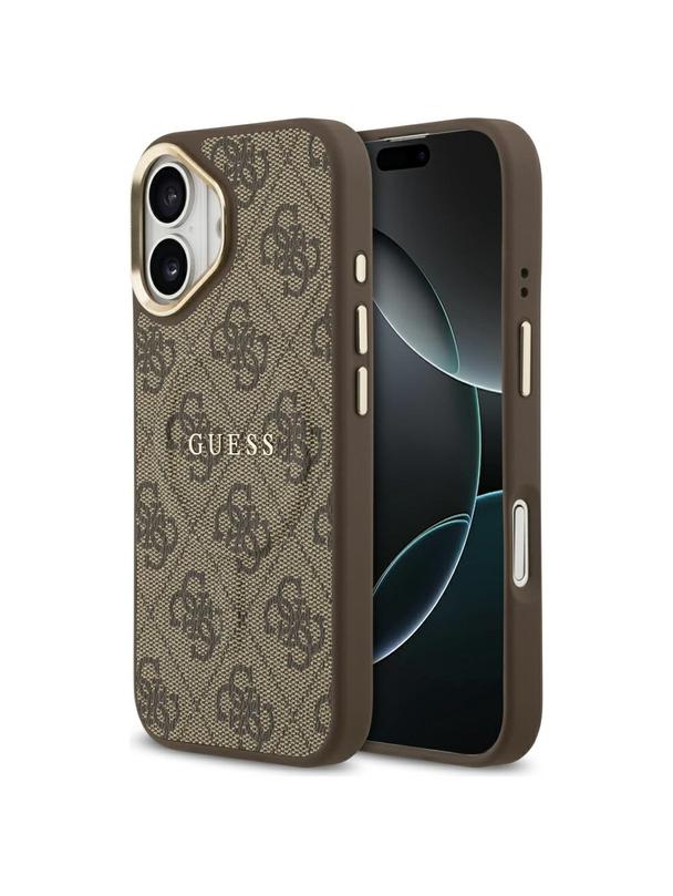 GUESS futerał do IPHONE 17 kompatybilny z MagSafe GUHMP17SP4MSEGCW (PU 4G W/ Classic) brązowy