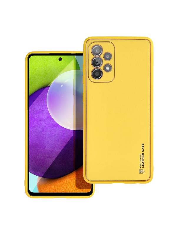 Futerał LEATHER CASE skórzany do SAMSUNG A52 5G / A52 LTE ( 4G ) / A52S żółty