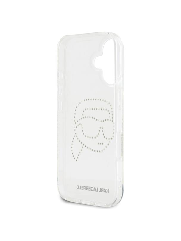 KARL LAGERFELD futerał do IPHONE 16 KLHCP16SHKHDCELT (IML Rhinestones K Head) transparentny