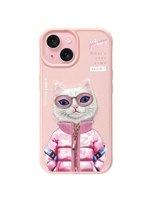 NIMMY futerał COOL&CUTE 2.0 Cat do IPHONE 15 różowy