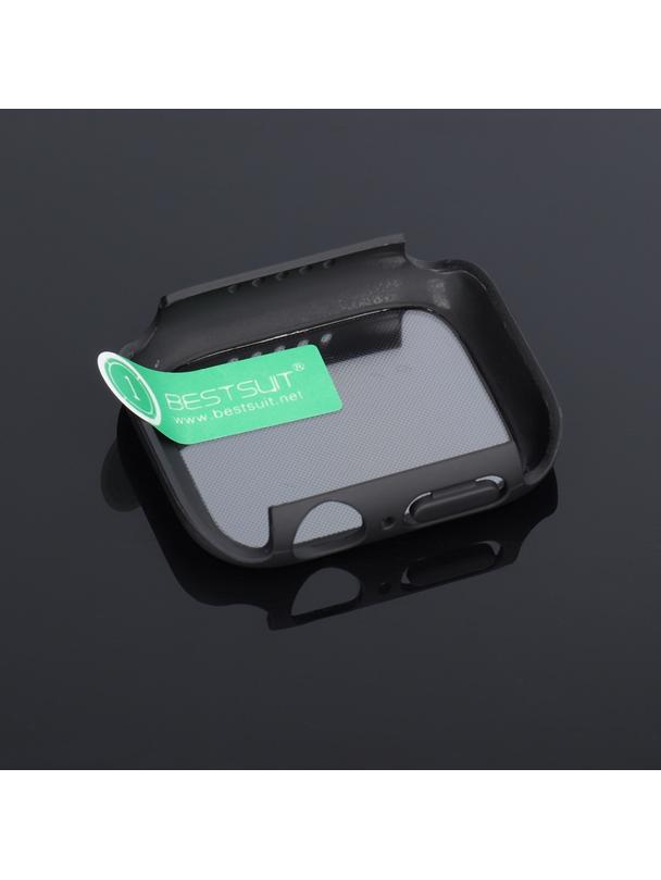 Futerał ochronny ze szkłem Bestsuit Flexible do Apple Watch series 7/8/9-41mm - grafitowy