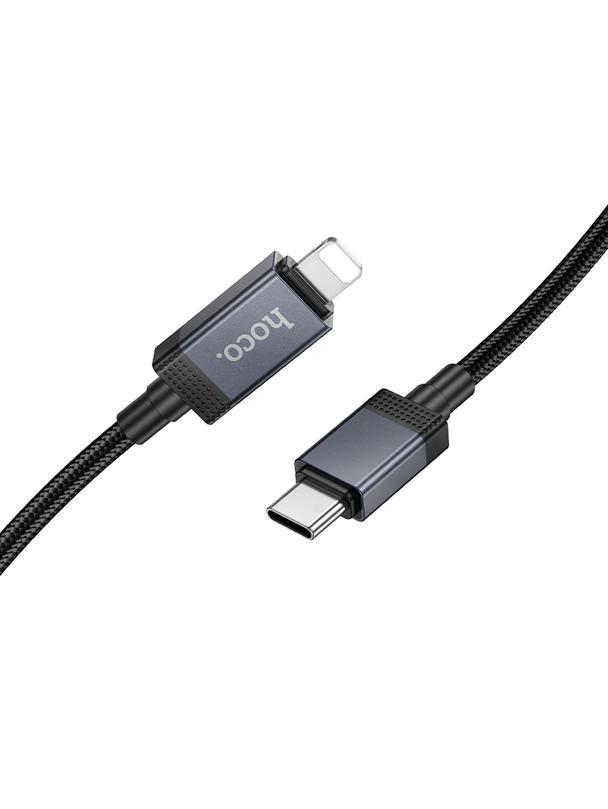 Kabel USB C do Lightning Hoco PD 27W z wyświetlaczem 1 m X118 czarny