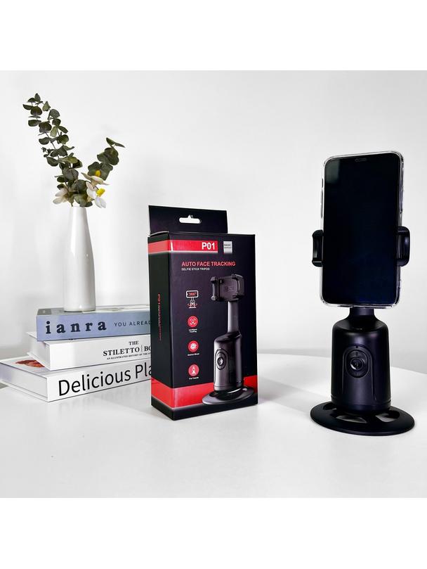 Uchwyt biurkowy z inteligentnym rozpoznawaniem twarzy i gestów P1 czarny