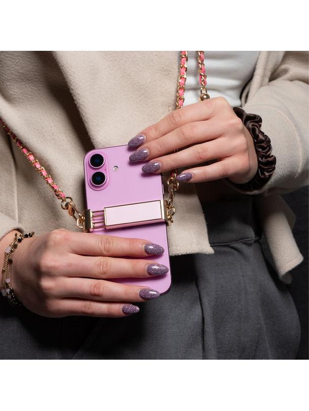 Łańcuch / Smycz z uchwytem GLAMOUR wszystkie modele max 80mm szer. RÓŻOWY