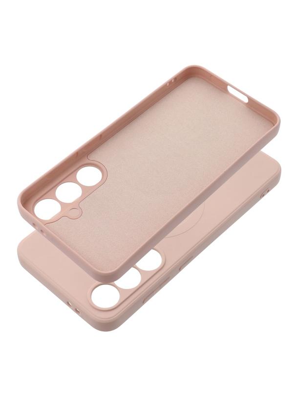 Futerał SILICONE MAG COVER kompatybilny z MagSafe do SAMSUNG S24 FE różowy