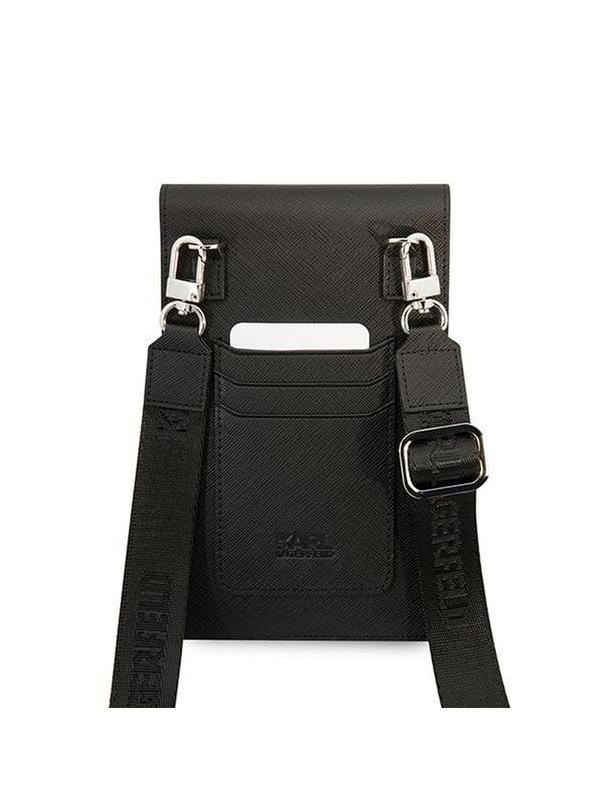 KARL LAGERFELD torebka uniwersalna na telefon KLWBSARSGK (Embossed RSG) czarny