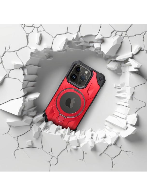 Futerał ARMOR MAG COVER kompatybilny z MagSafe do IPHONE 15 czerwony