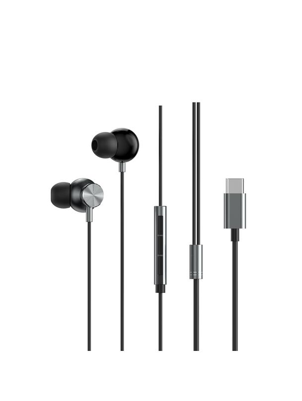 WiWU - Słuchawki stereo na kablu EB315 USB C (DAC) - szare