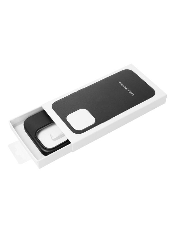 Futerał LEATHER MAG COVER kompatybilny z MagSafe do IPHONE 13 czarny