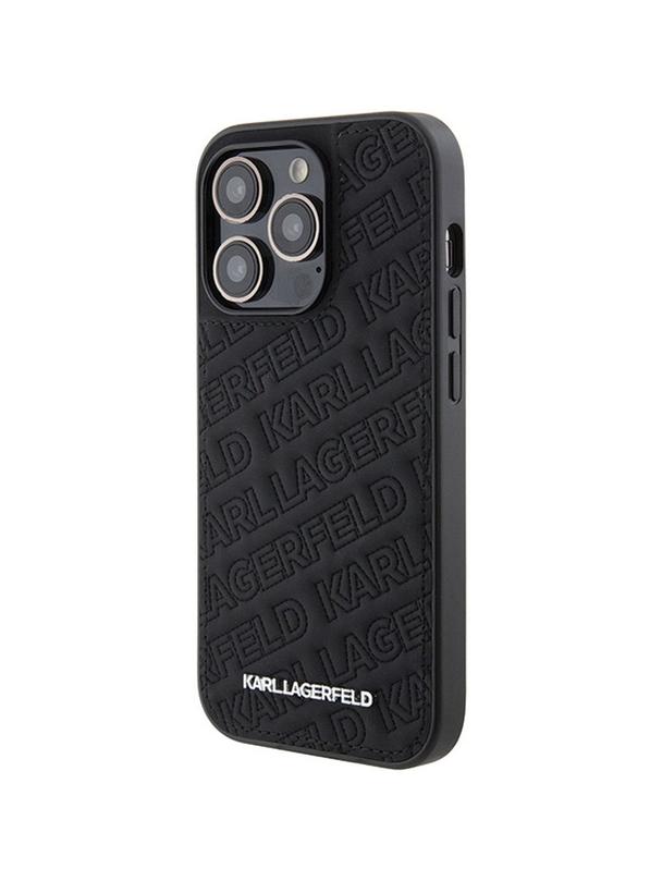 KARL LAGERFELD futerał do IPHONE 15 Pro Max KLHCP15XPQKPMK (Quilted Pattern) czarny