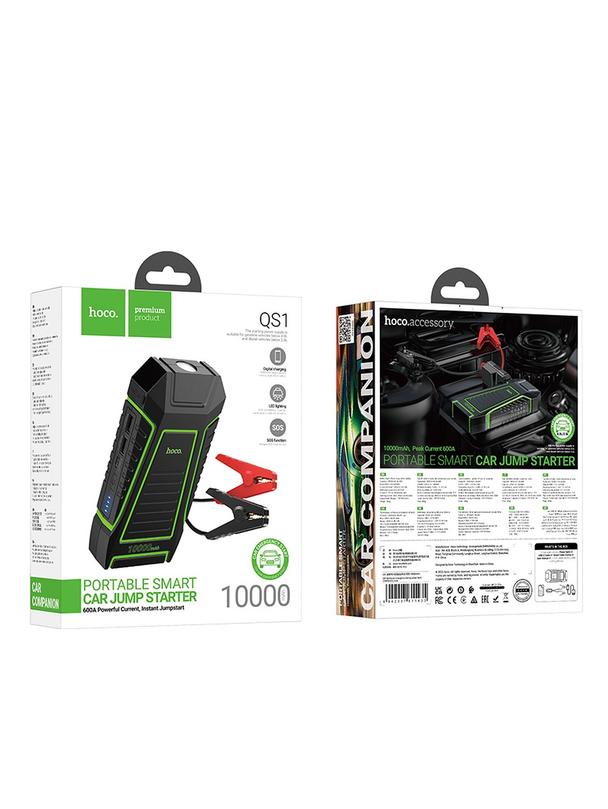 Powerbank Hoco 10000 mAh 3A z funkcją rozruchu samochodu QS1 czarny