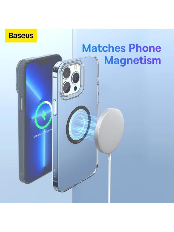 BASEUS blaszki uniwersalne kompatybilne z MagSafe PCCH000001 2 sztuki czarne