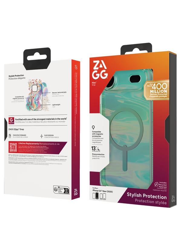 ZAGG futerał MILAN SNAP kompatybilny z MagSafe do IPHONE 17 Air oil slick