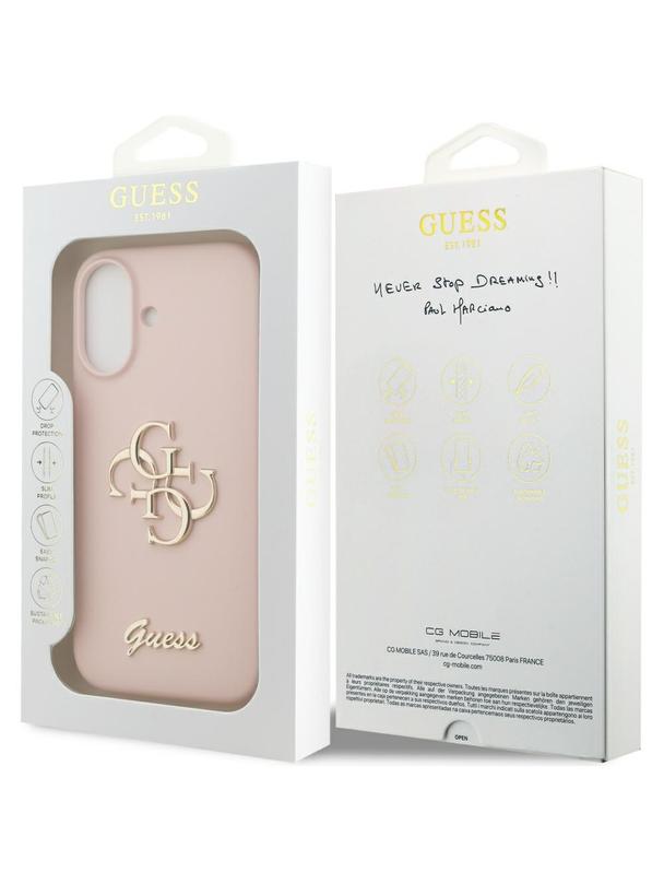 GUESS futerał do IPHONE 17 GUHCP17SSC4GSMP (Silicone W/ Big 4G Script) różowy