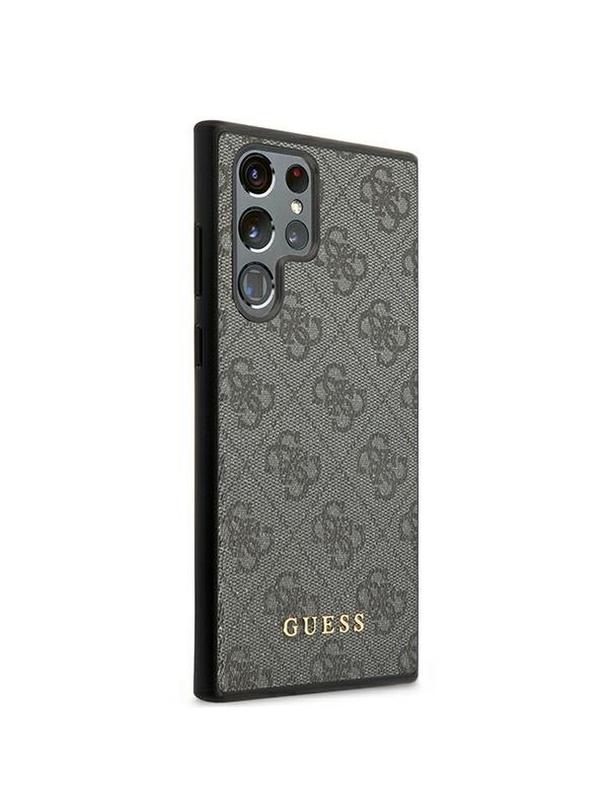 GUESS futerał do SAMSUNG S22 Ultra GUHCS22LG4GFGR (4G Metal Gold Logo) szary