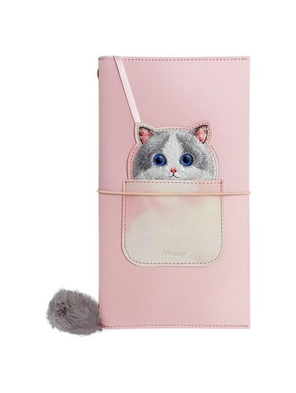 NIMMY zestaw 2w1 notatnik + długopis BIG EYED PET 2.0 Cat różowy