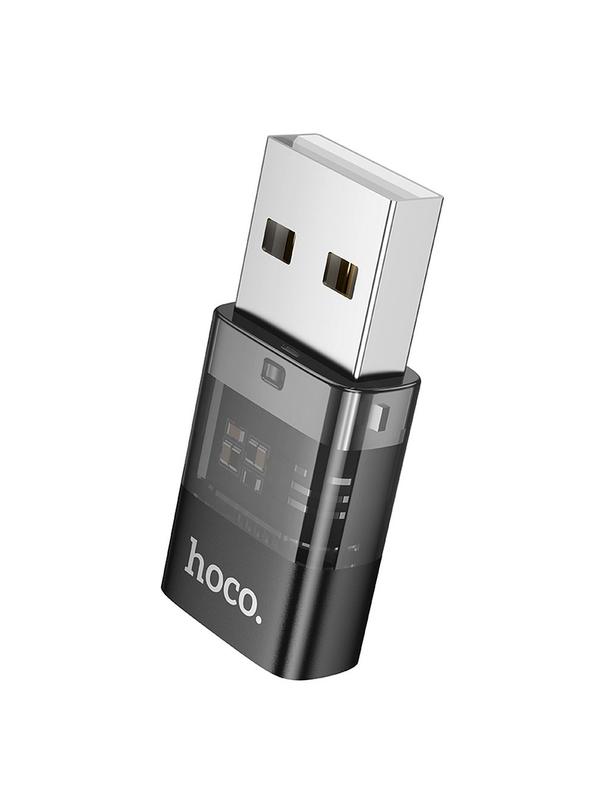 Adapter USB A do USB C Hoco UA36C transparentny czarny