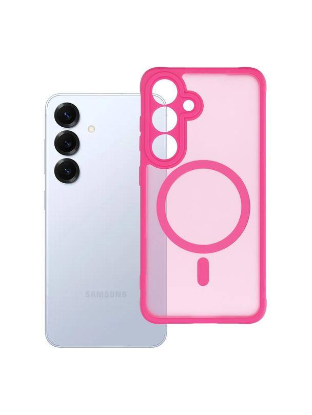 Futerał do Samsung S25 Full Matte Mag Cover zgodny z MagSafe różowy
