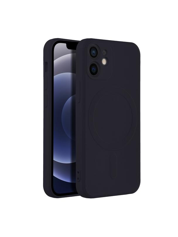 Futerał SILICONE MAG COVER kompatybilny z MagSafe do IPHONE 12 Mini czarny