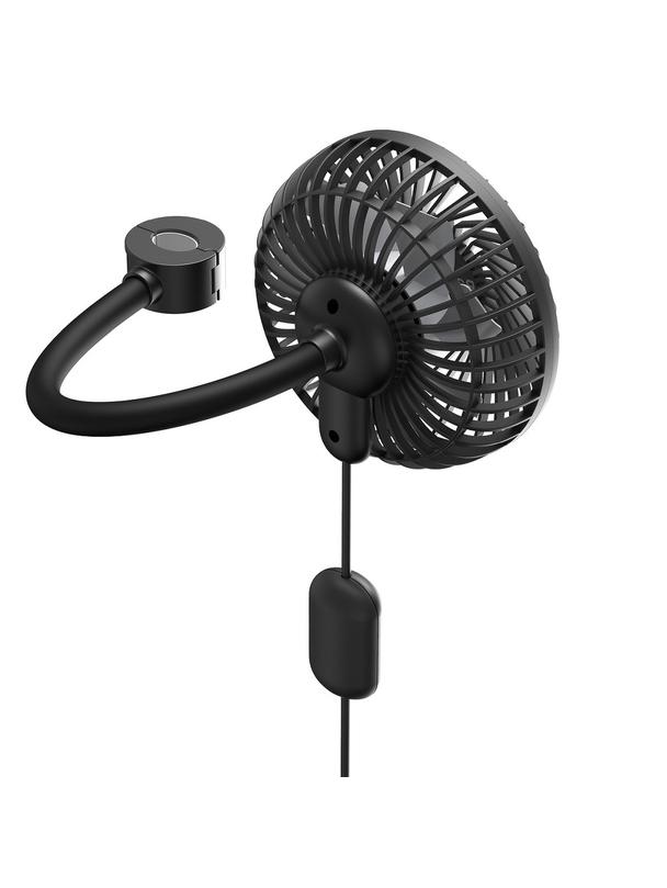 BASEUS wentylator / wiatrak samochodowy na zagłówek na USB czarny CXQC-B03.