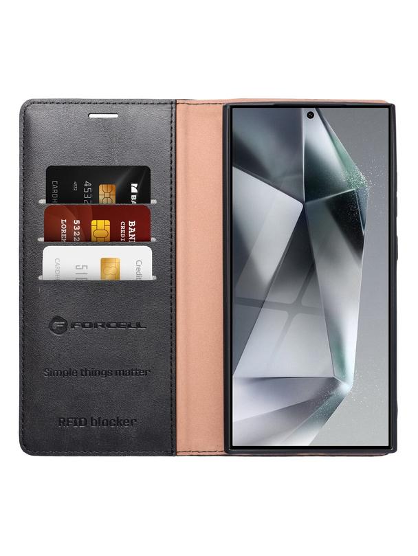 Pokrowiec na Samsung S24 ULTRA Forcell F-Protect RFID Blocker Book czarny