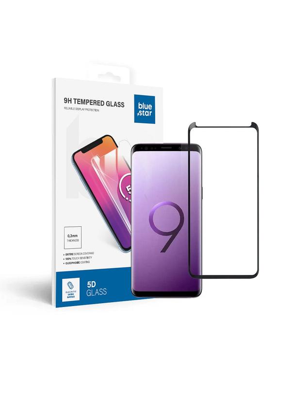 Szkło hartowane do Samsung Galaxy S9 (full glue / case friendly) Blue Star 5D czarne