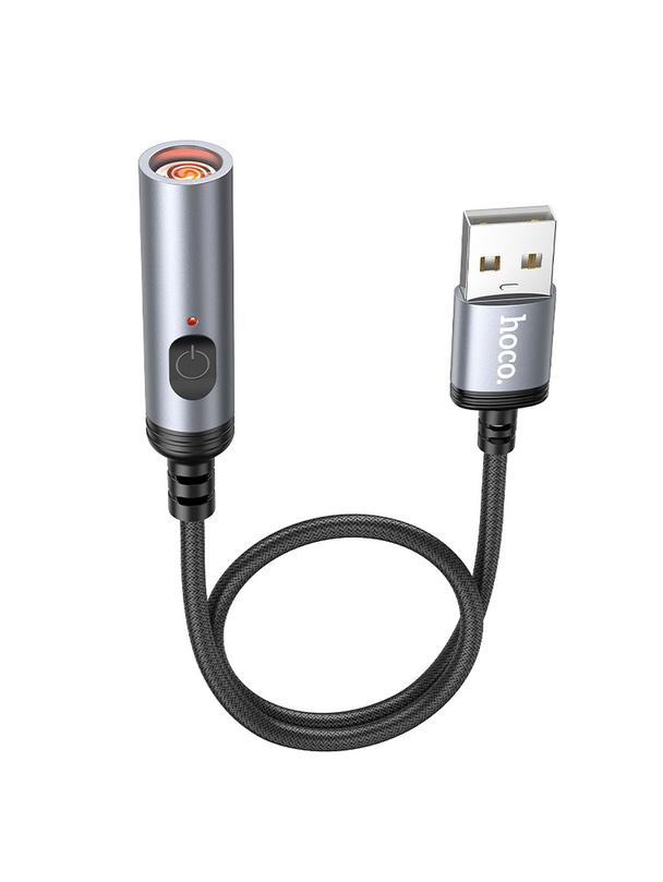 Adapter USB A do zapalniczka samochodowa Hoco 0,3 m UA30 czarny