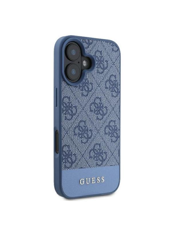 GUESS futerał do IPHONE 16 GUHCP16SG4GLBL (4G PU Bottom Stripe) niebieski